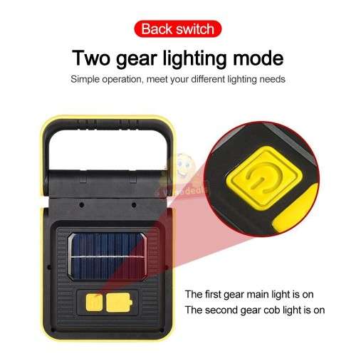 SOLAR COB Folding Work Light - USB Rechargeable