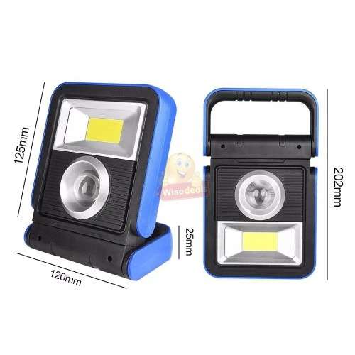 SOLAR COB Folding Work Light - USB Rechargeable
