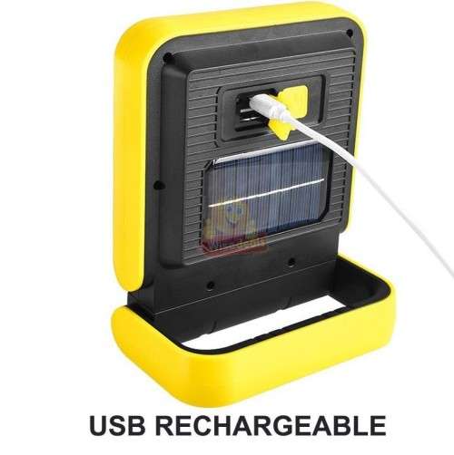 SOLAR COB Folding Work Light - USB Rechargeable