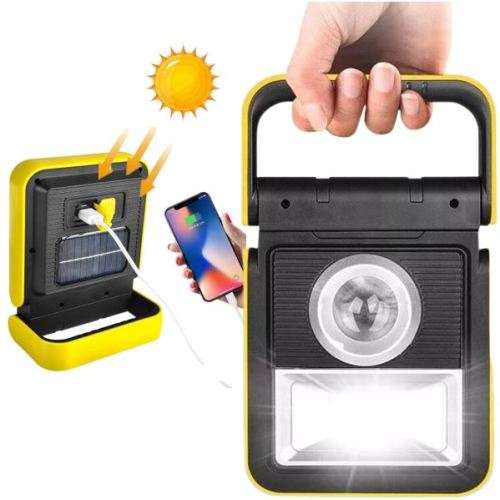 SOLAR COB Folding Work Light - USB Rechargeable