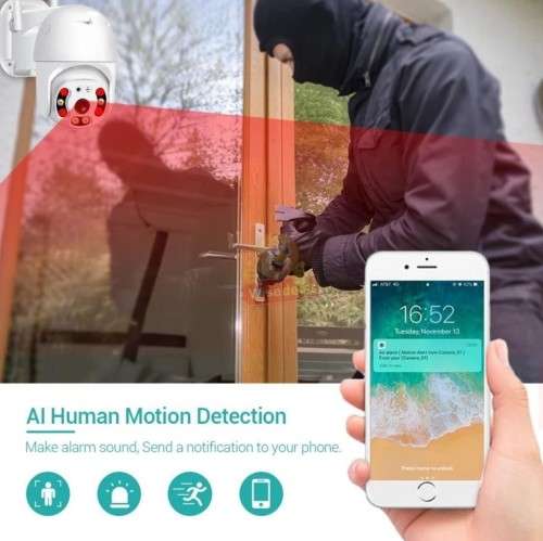 Waterproof OUTDOOR WIFI IP Camera, Alarm, Motion Detection, Two-way Communication etc.