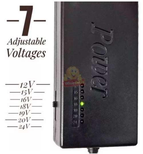 Universal 120W Laptop Charger with 8 Interface Sizes for different devices