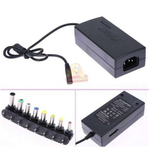 Universal 120W Laptop Charger with 8 Interface Sizes for different devices