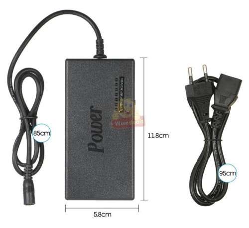 Universal 120W Laptop Charger with 8 Interface Sizes for different devices