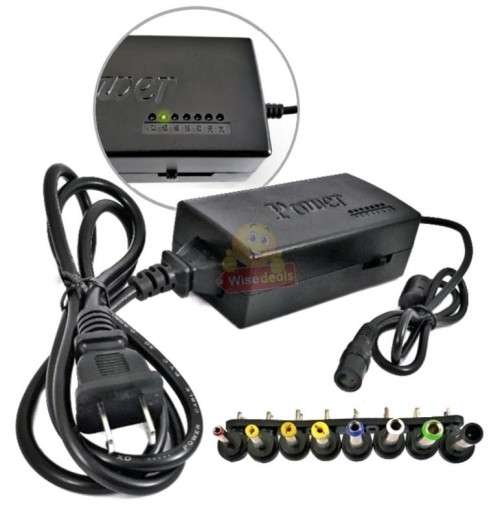 Universal 120W Laptop Charger with 8 Interface Sizes for different devices