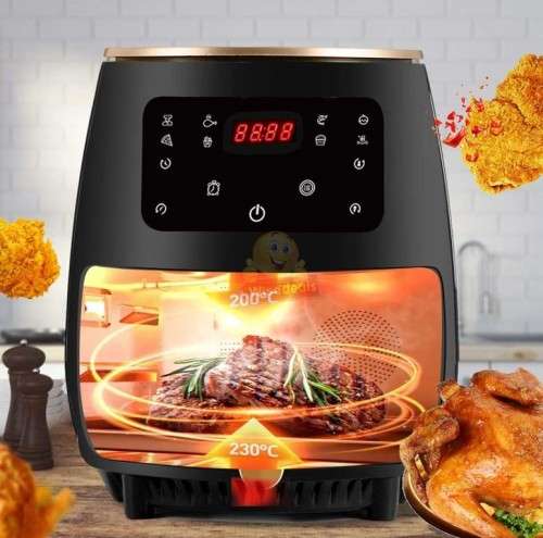 Air Fryer with Digital LED Display, Air-fry, grill, bake, sauté and roast