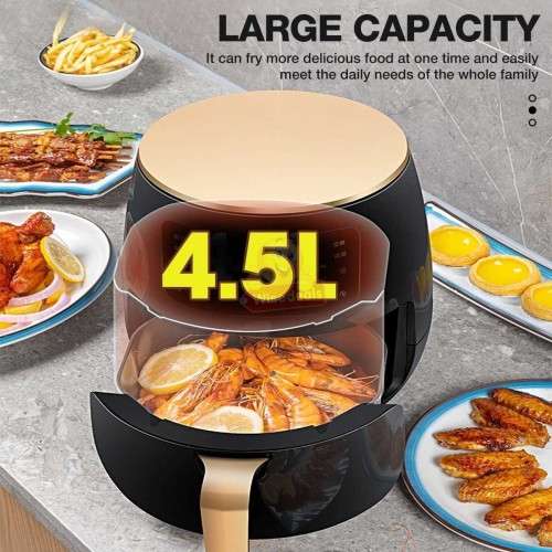 Air Fryer with Digital LED Display, Air-fry, grill, bake, sauté and roast