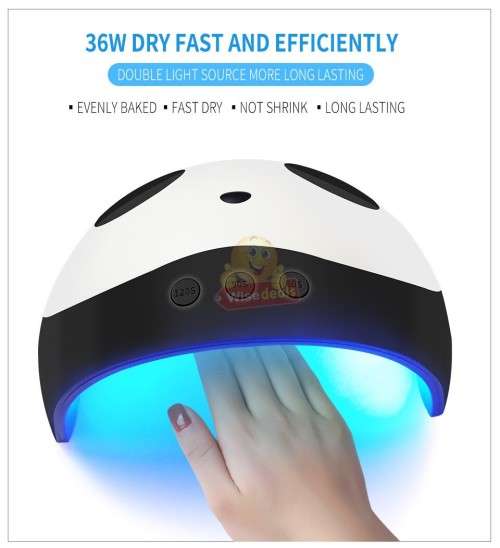 36W Panda LED UV Nail Dryer for all kinds of Gel, Ideal for professional or personal use