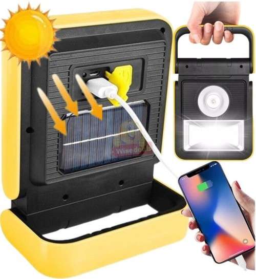SOLAR COB Folding Work Light - USB Rechargeable