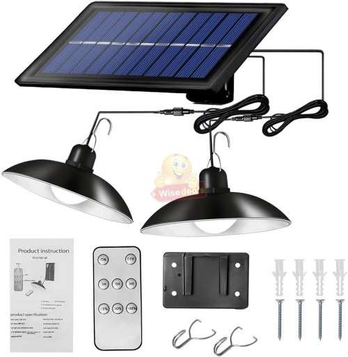 Twin Pack Solar Combo Set with Remote Control, perfect for indoor and outdoor use