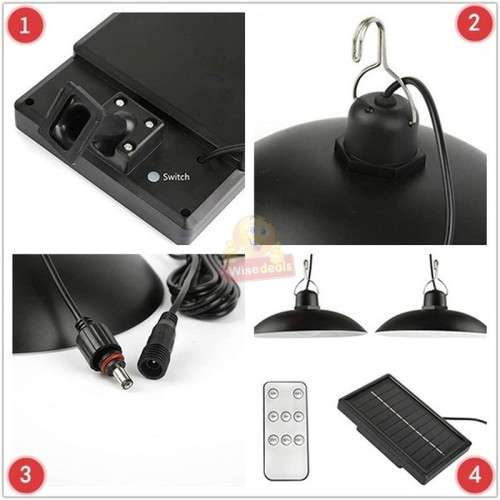 Twin Pack Solar Combo Set with Remote Control, perfect for indoor and outdoor use