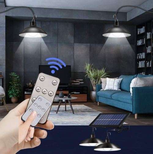 Twin Pack Solar Combo Set with Remote Control, perfect for indoor and outdoor use