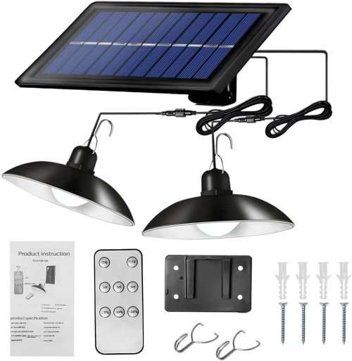 Twin Pack Solar Combo Set with Remote Control, perfect for indoor and outdoor use