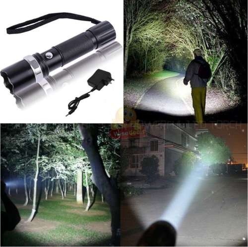 Super Bright 1500 Lumens CREE LED Zoomable Flashlight in Carry Case