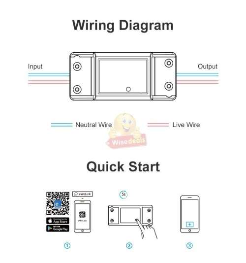 SONOF WIFI Smart Switch - Turn your appliances ON / OFF where ever you are via Phone