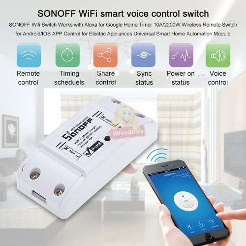 SONOF WIFI Smart Switch - Turn your appliances ON / OFF where ever you are via Phone