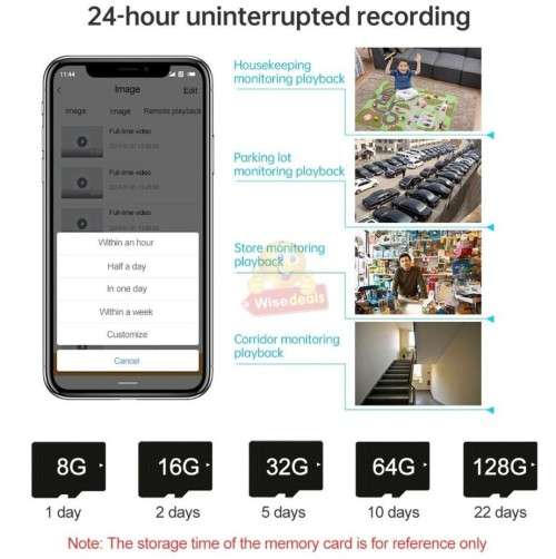 2-in-1 Waterproof Outdoor Panoramic IP Camera with LED Light  V380 Pro App