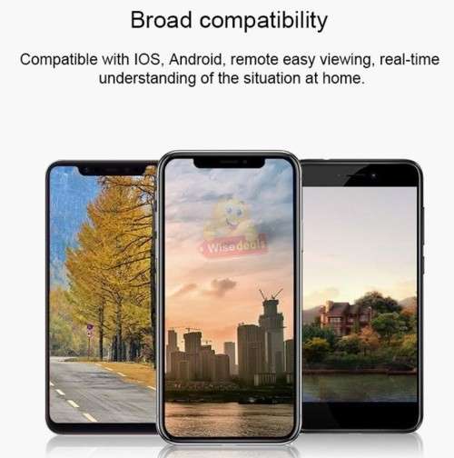 2-in-1 Waterproof Outdoor Panoramic IP Camera with LED Light  V380 Pro App