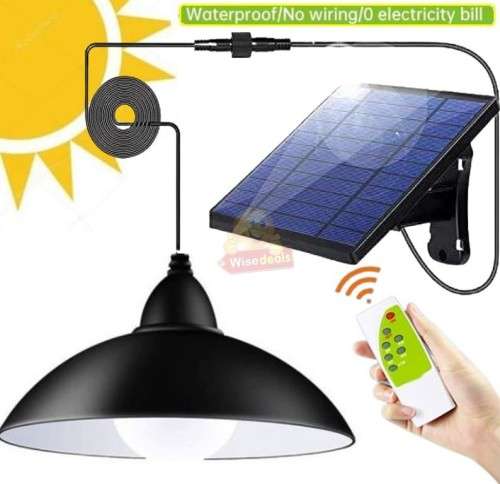 LED SOLAR Light with wire and Panel and Remote Control