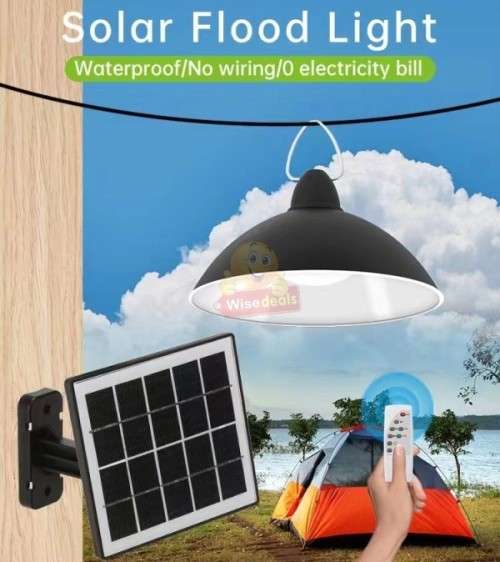 LED SOLAR Light with wire and Panel and Remote Control