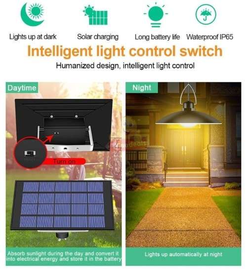LED SOLAR Light with wire and Panel and Remote Control