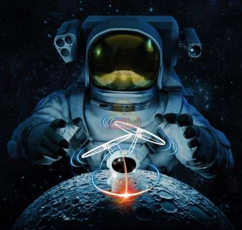 Astronaut Flying Spaceman - Induction, Spinning & Suspension Features and Hand Controlled