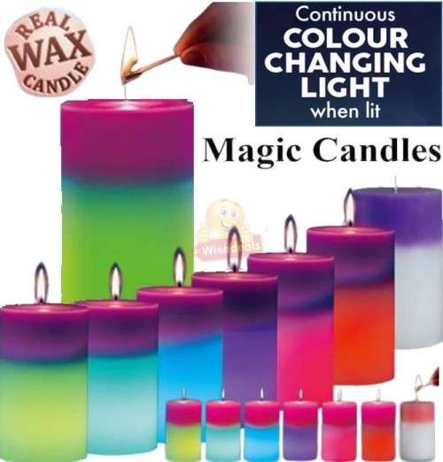 Bring the relaxing glow of authentic candlelight in your home with this Colour Changing Magic Candle