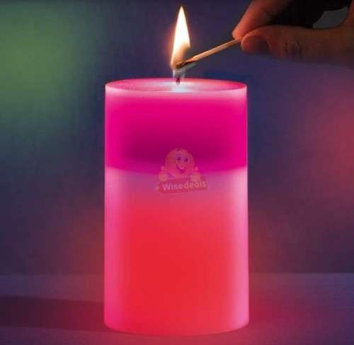 Bring the relaxing glow of authentic candlelight in your home with this Colour Changing Magic Candle