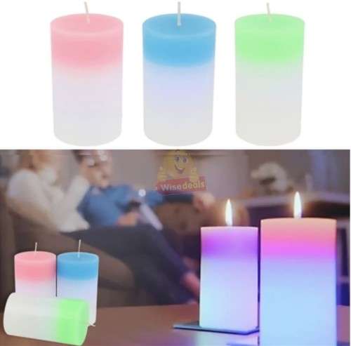 Bring the relaxing glow of authentic candlelight in your home with this Colour Changing Magic Candle