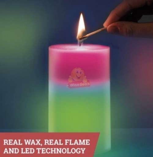 Bring the relaxing glow of authentic candlelight in your home with this Colour Changing Magic Candle