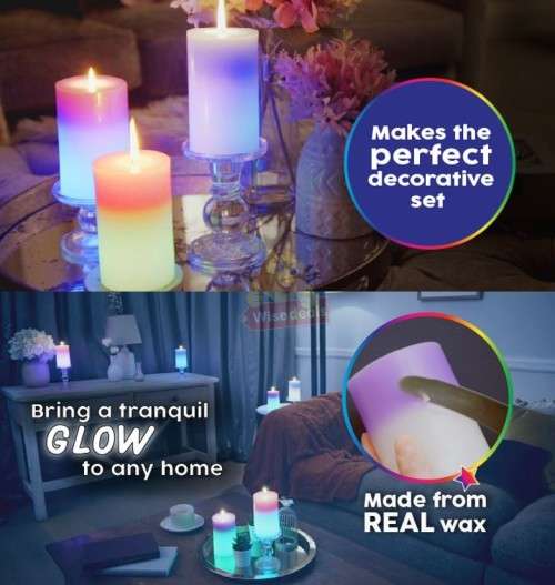 Bring the relaxing glow of authentic candlelight in your home with this Colour Changing Magic Candle
