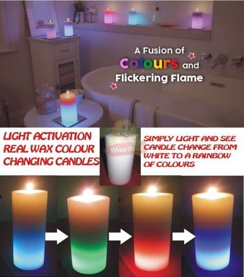 Bring the relaxing glow of authentic candlelight in your home with this Colour Changing Magic Candle