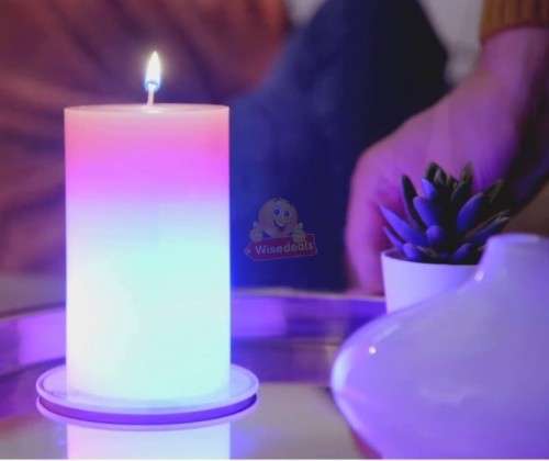 Bring the relaxing glow of authentic candlelight in your home with this Colour Changing Magic Candle