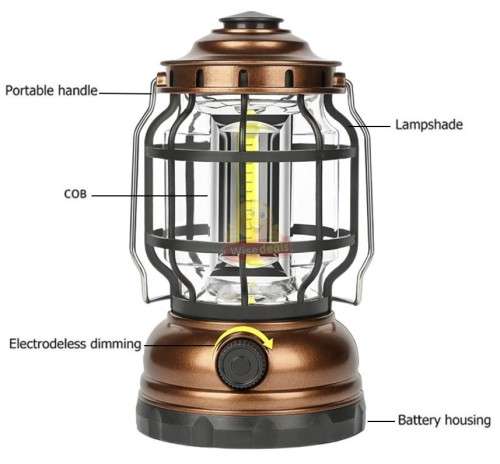 360° Portable Vintage LED Lantern