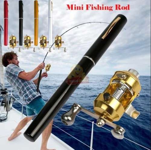 Portable Pocket Size Extendable Fishing Rod Pen with Fishing Reel