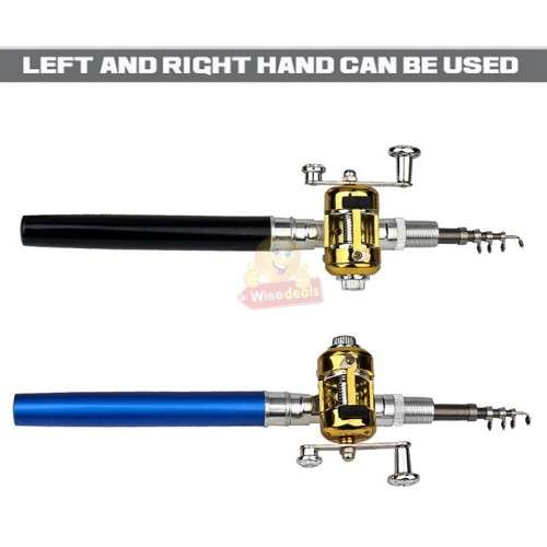 Portable Pocket Size Extendable Fishing Rod Pen with Fishing Reel