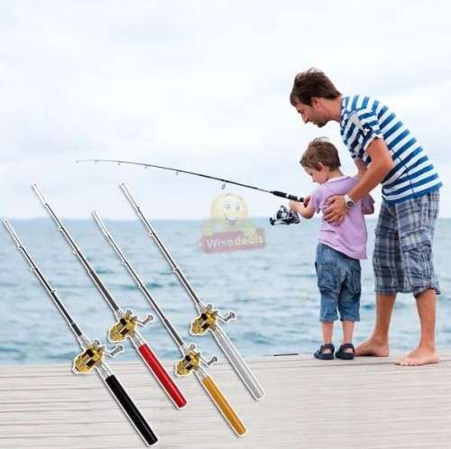 Portable Pocket Size Extendable Fishing Rod Pen with Fishing Reel