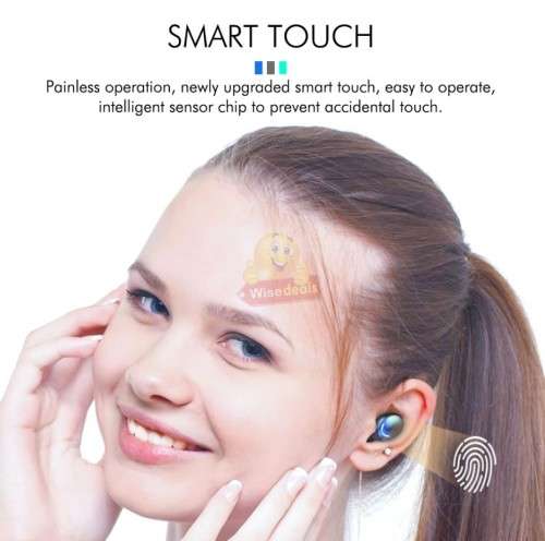 TWS Wireless Earbuds, Bluetooth 5.0, HiFi Stereo, Touch Control, Built-in HD Mic With Charging Case
