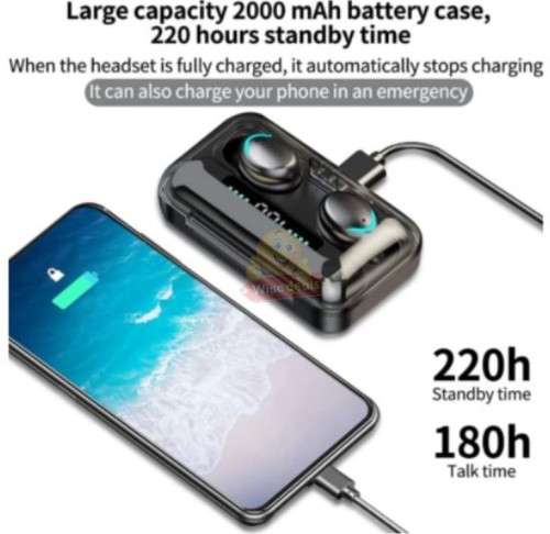 TWS Wireless Earbuds, Bluetooth 5.0, HiFi Stereo, Touch Control, Built-in HD Mic With Charging Case