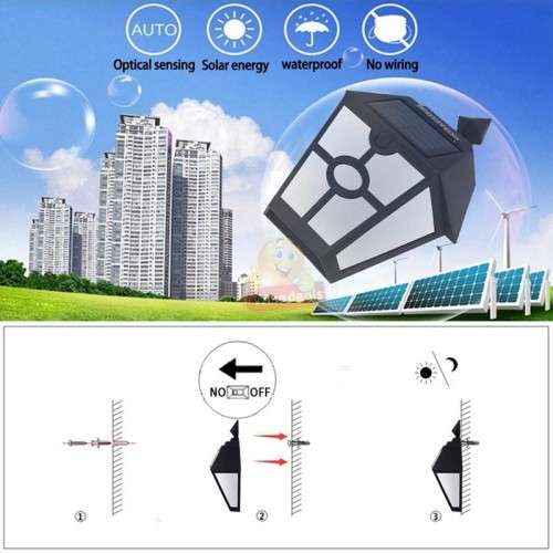 Solar Wall Light with Motion Control and Dim Mode