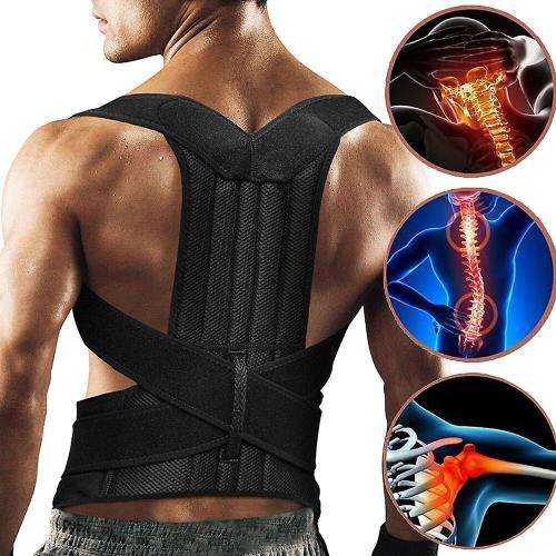 Back Support & Posture Corrector Brace, Ease the pain of Middle and Upper Back and more