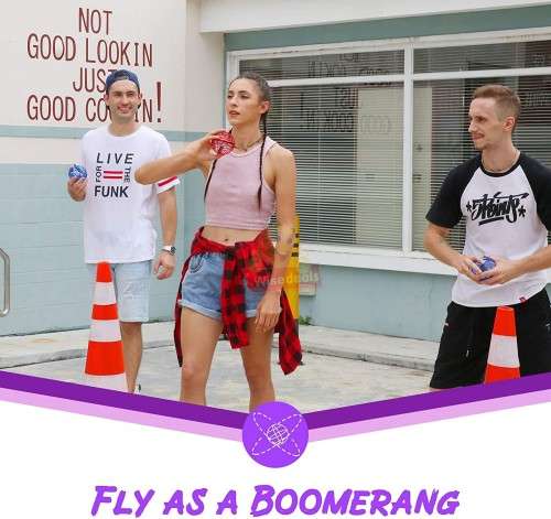 Boomerang Hand-Controlled Rechargeable Flying Ball, 360° Rotating Auto Fly with on/off switch Remote