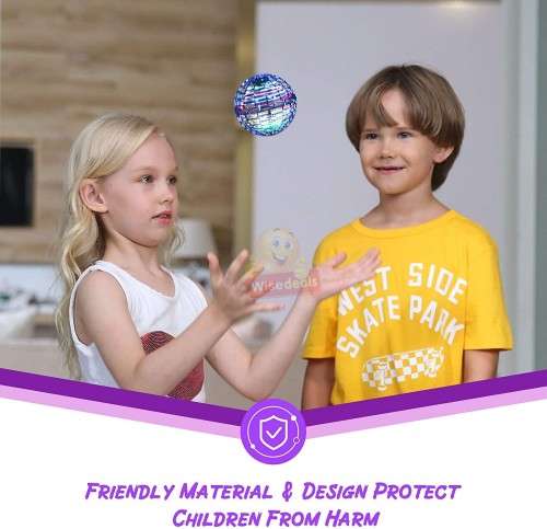 Boomerang Hand-Controlled Rechargeable Flying Ball, 360° Rotating Auto Fly with on/off switch Remote