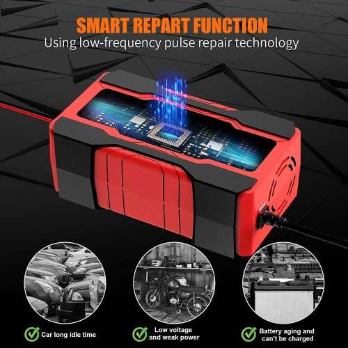 12V and 24V Intelligent Pulse Repair Battery Charger