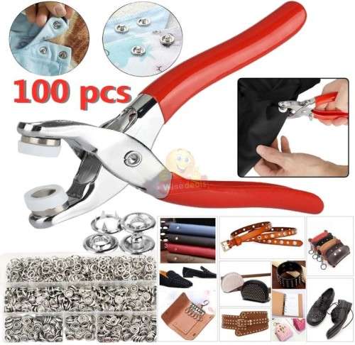 100 Piece Snap Button Kit