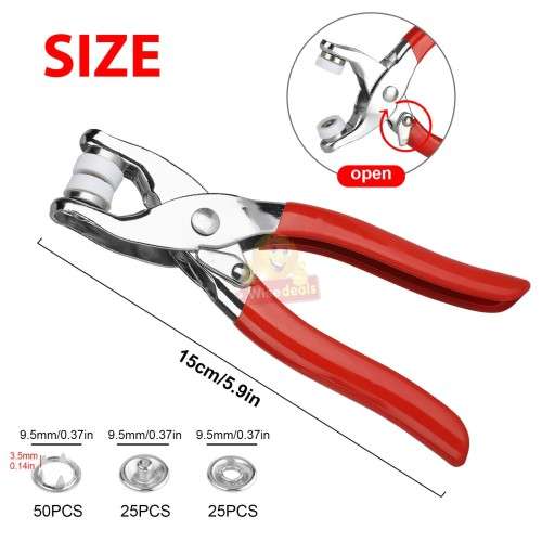 100 Piece Snap Button Kit