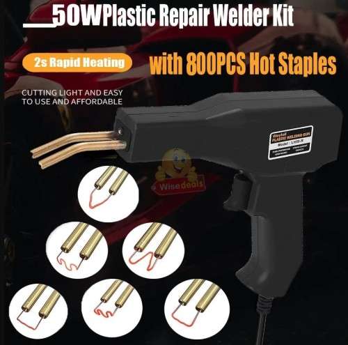 Heated Plastic Welding Kit with Accessories and Carry Case