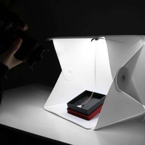LED Photographic Light Box with 2 Backgrounds