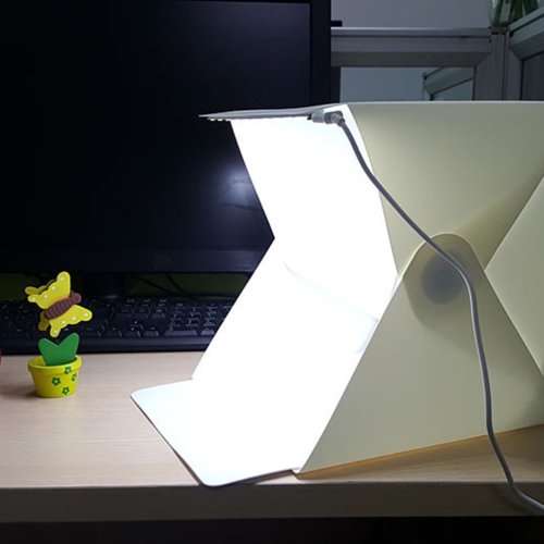 LED Photographic Light Box with 2 Backgrounds