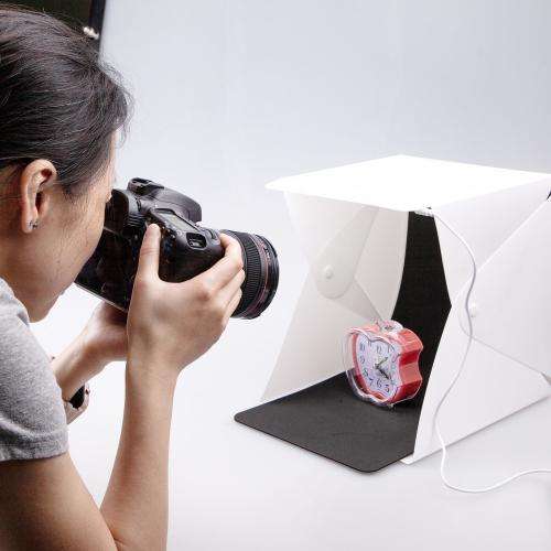 LED Photographic Light Box with 2 Backgrounds